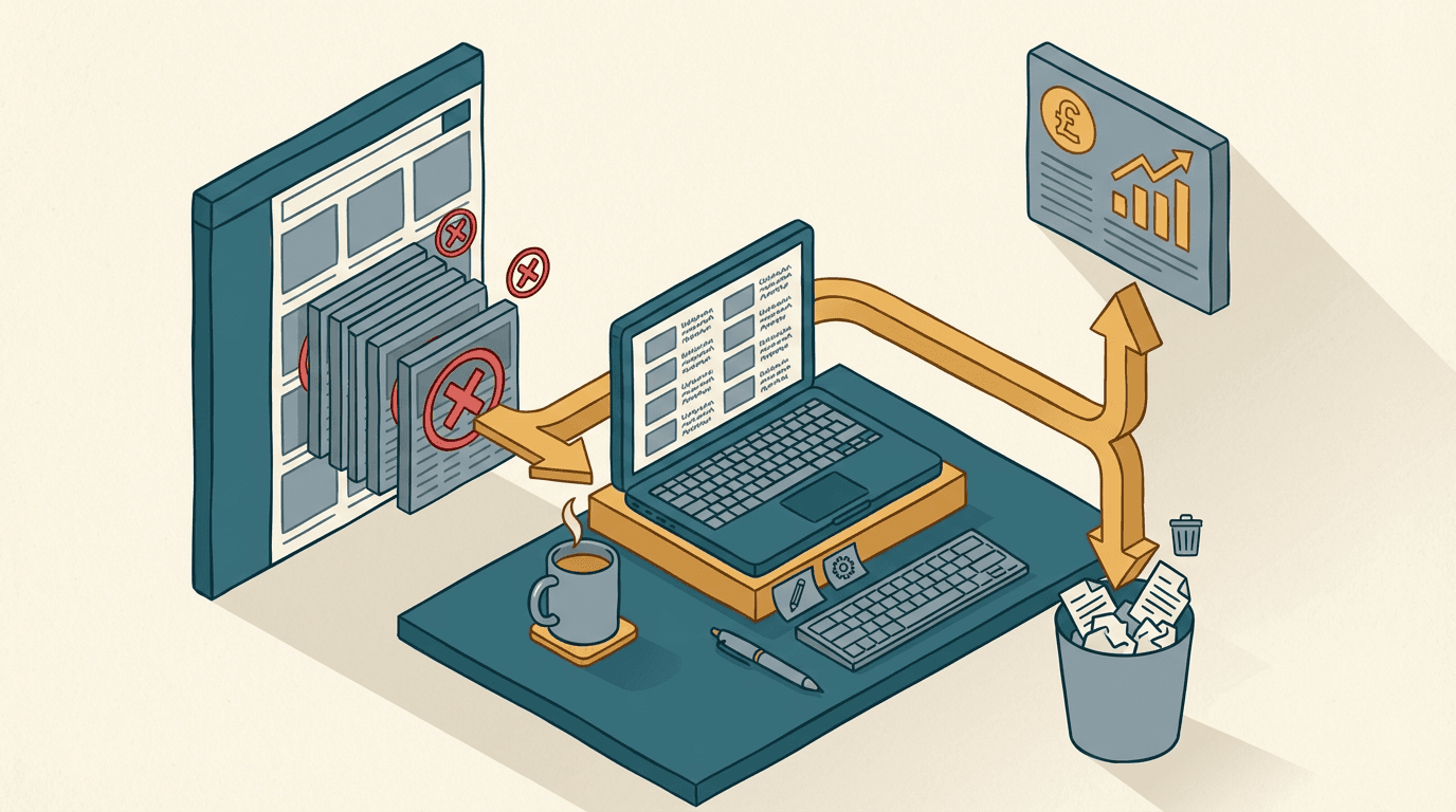 Cover illustration for Fixing the synthetic content tax after Google's March core update
